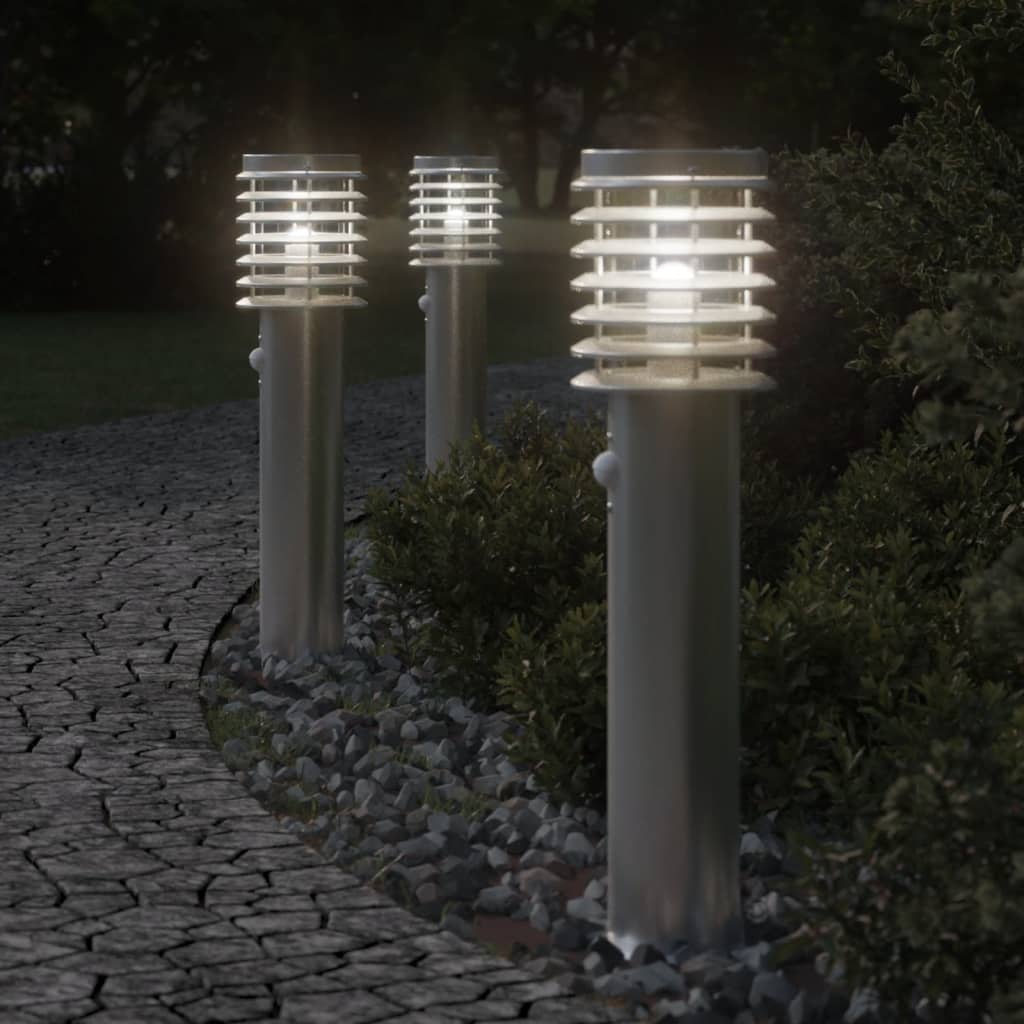 BAPARK Outdoor Floor Lamp with Sensor 60 cm Stainless Steel - Silver