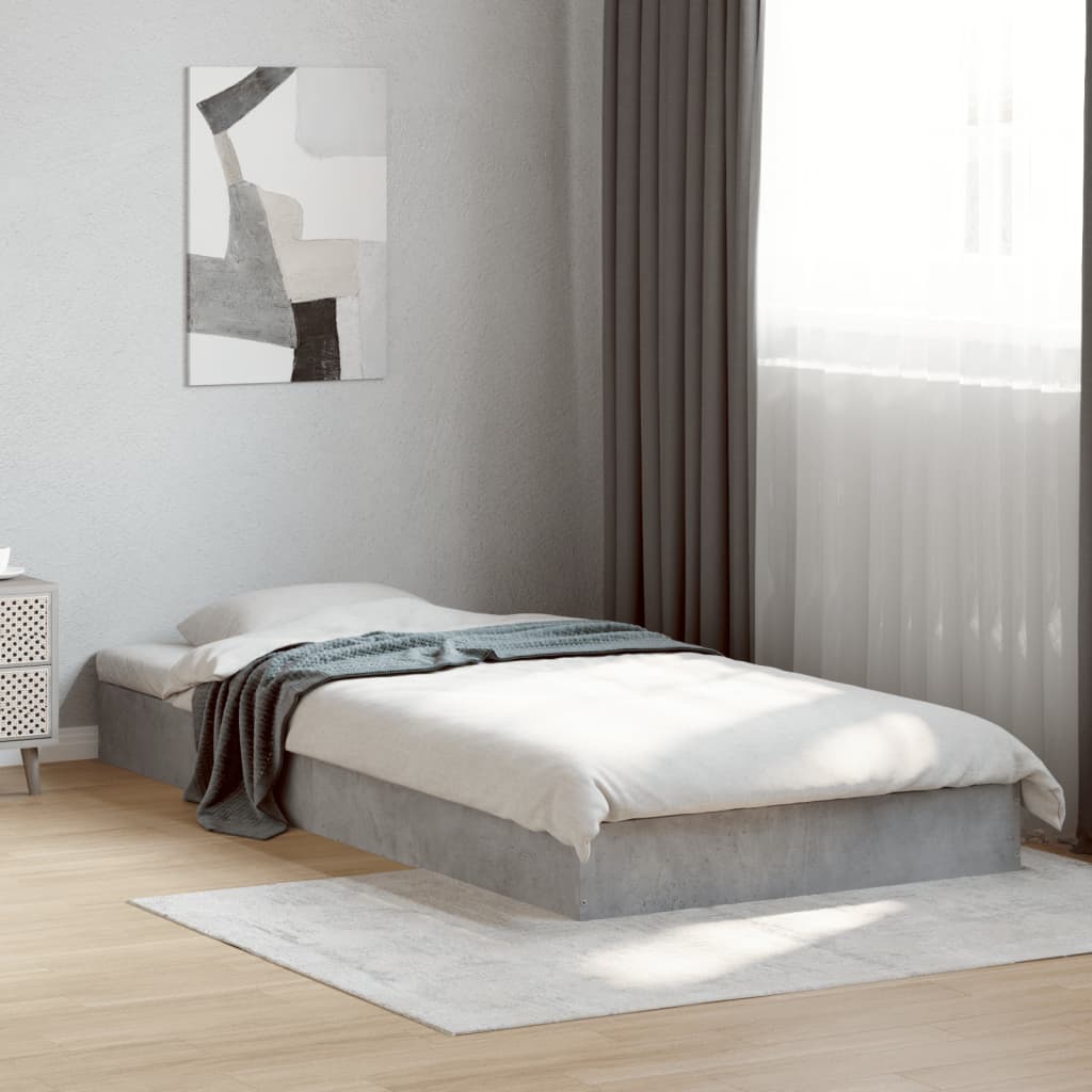 Bedframe Concrete Grey 75x190cm Small Single