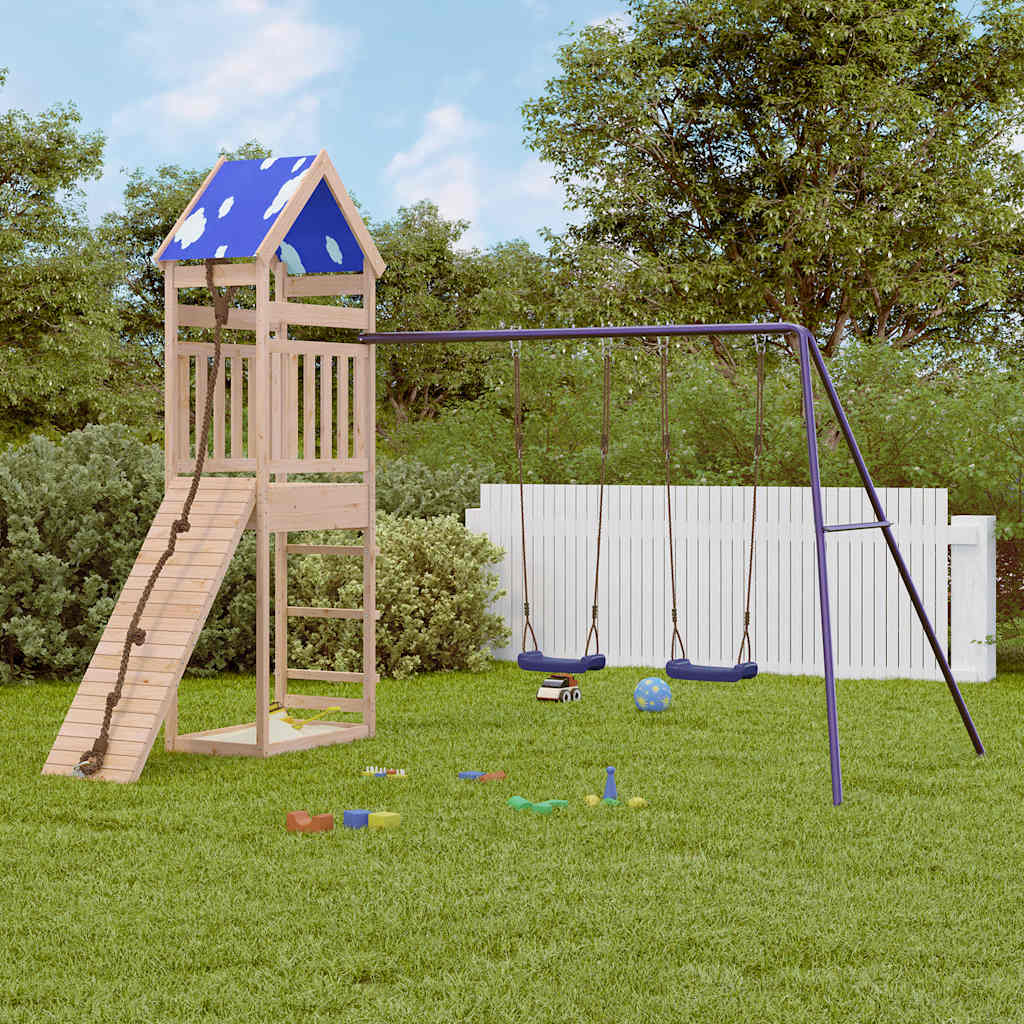 CAOMERE Outdoor Playset Solid Wood - Pine