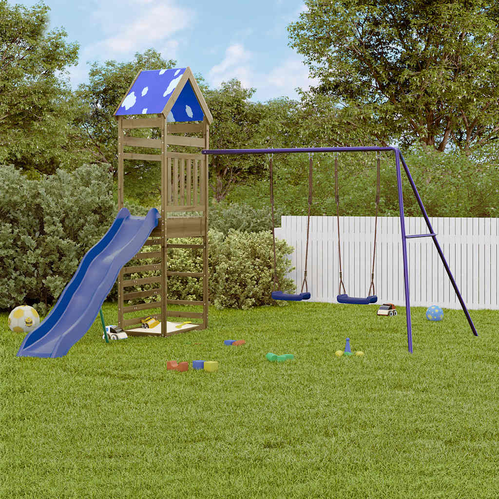 CAOMERE Outdoor Playset Impregnated Wood - Pine