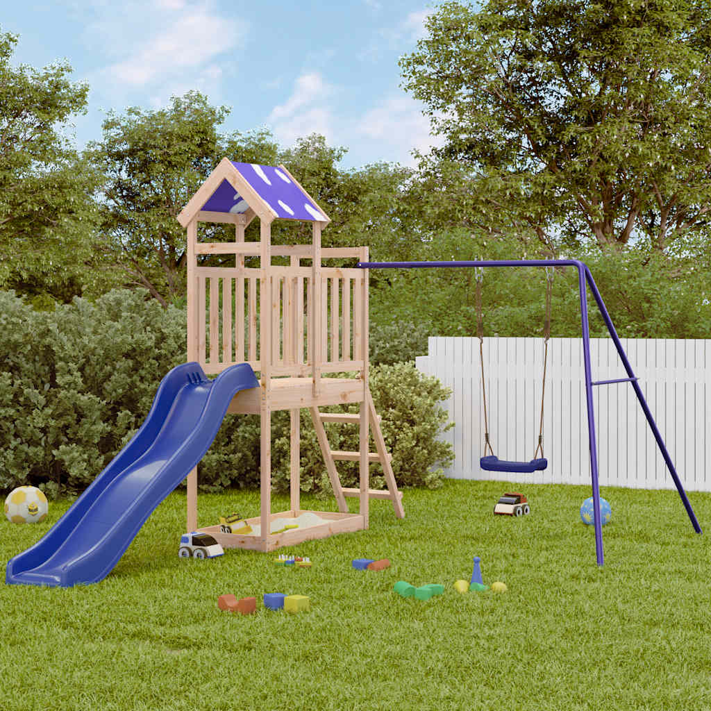 CAOMERE Outdoor Playset Solid Wood - Pine