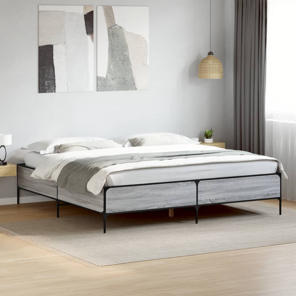 Bedframe Grey Sonoma 180x200cm Super King