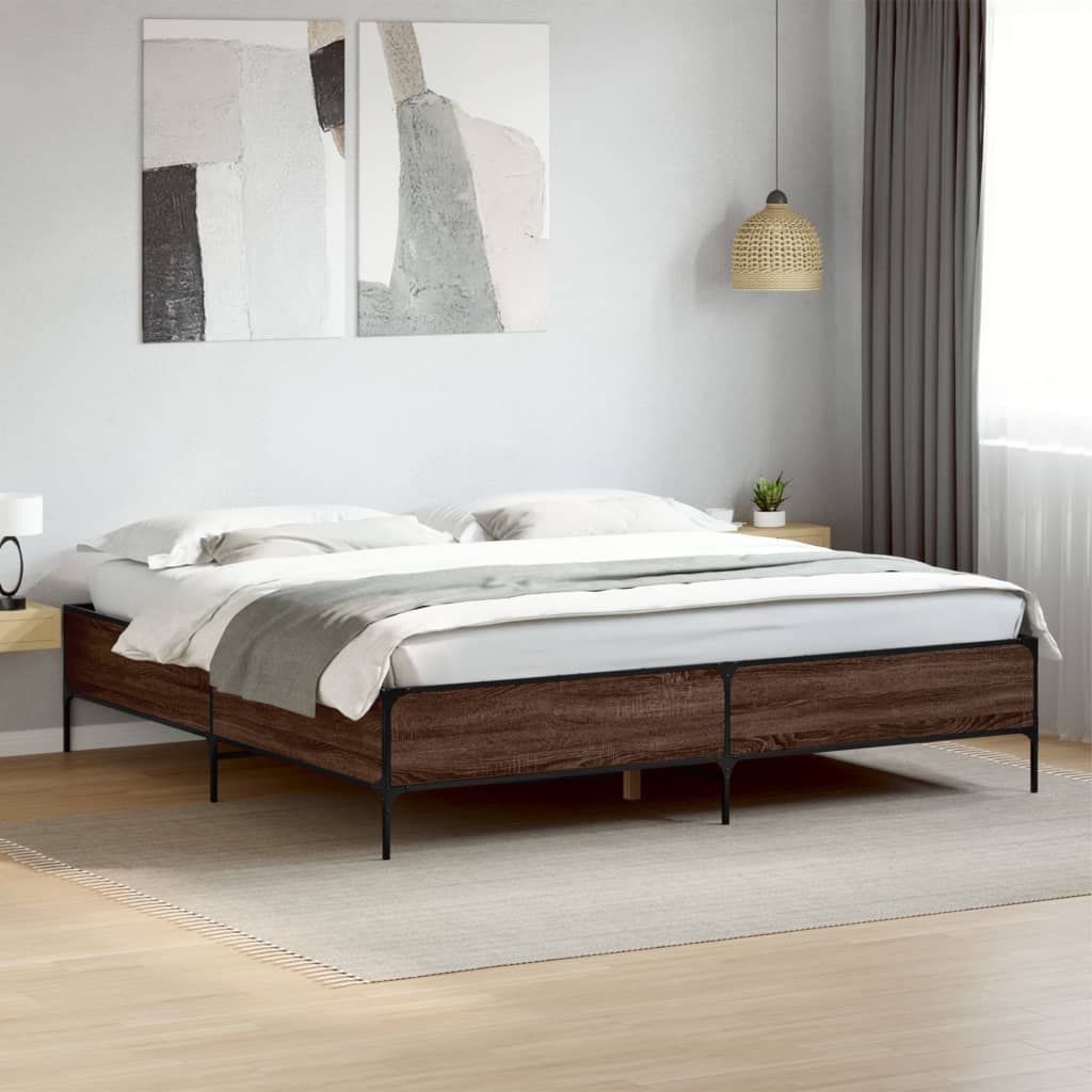 Bedframe Brown Oak 180x200cm Super King