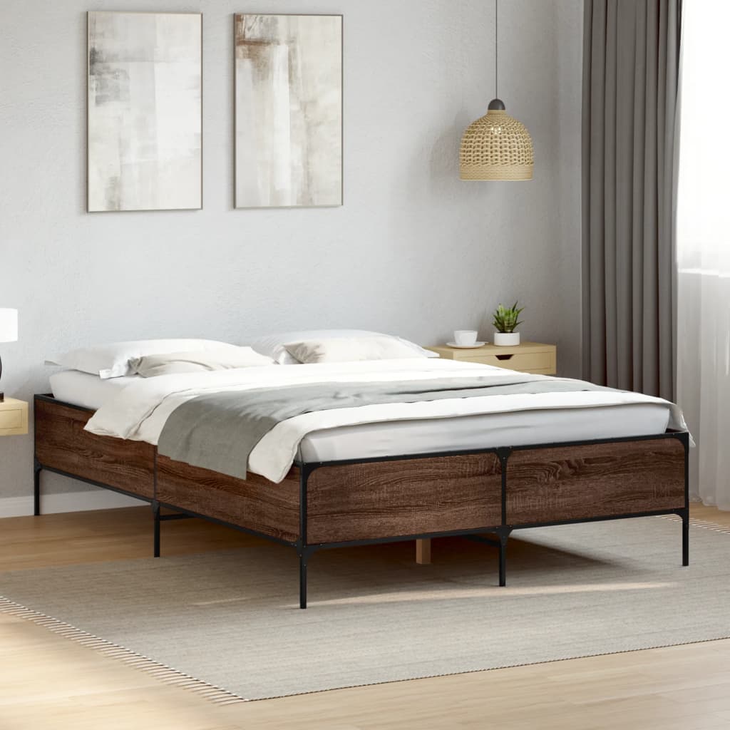 Bedframe Brown Oak 135x190cm Double