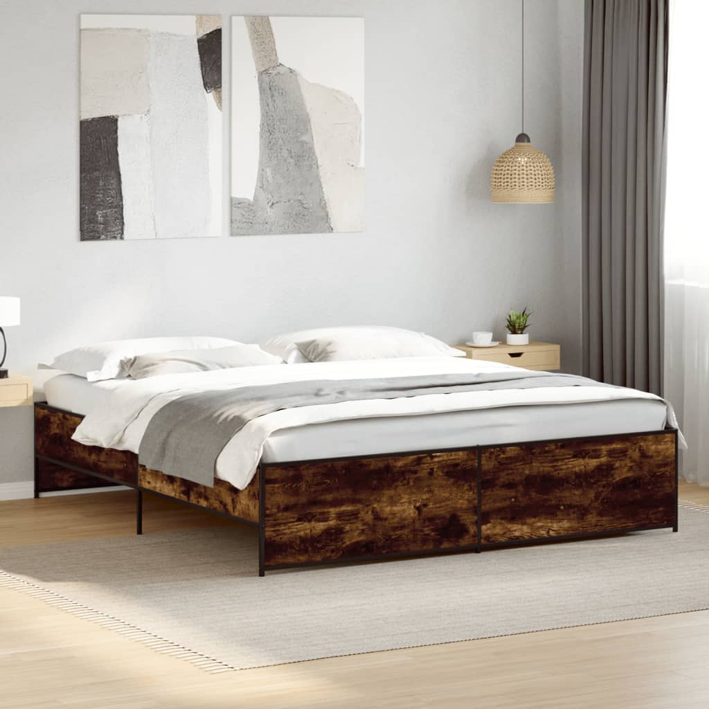 Bedframe Smoked Oak 200x200cm