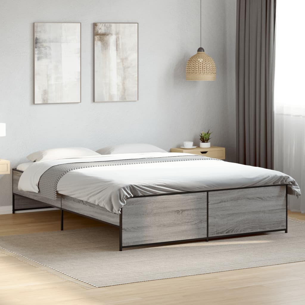 Bedframe Grey Sonoma 140x200cm
