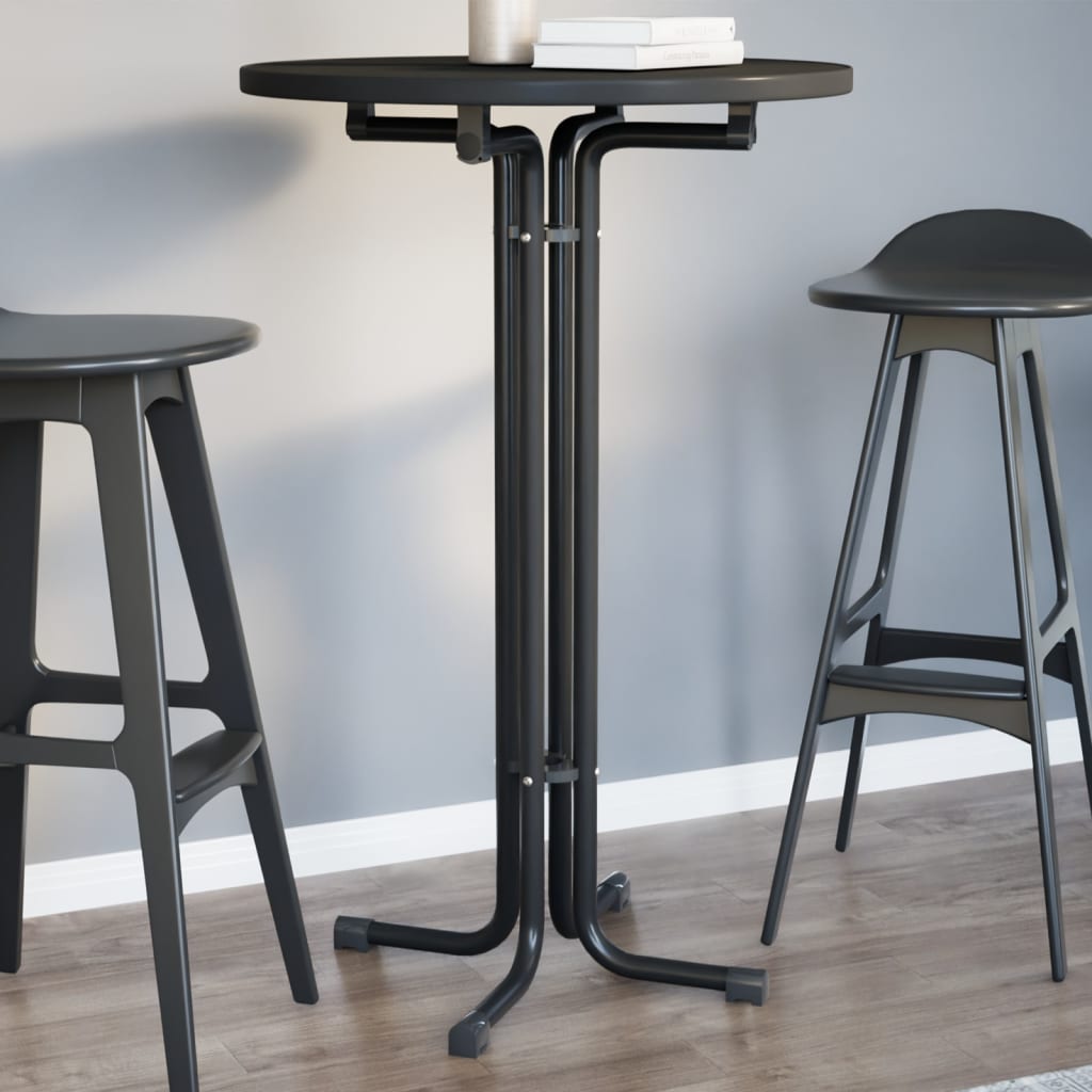 Dining Table Black 70x110 cm Engineered Wood and Steel