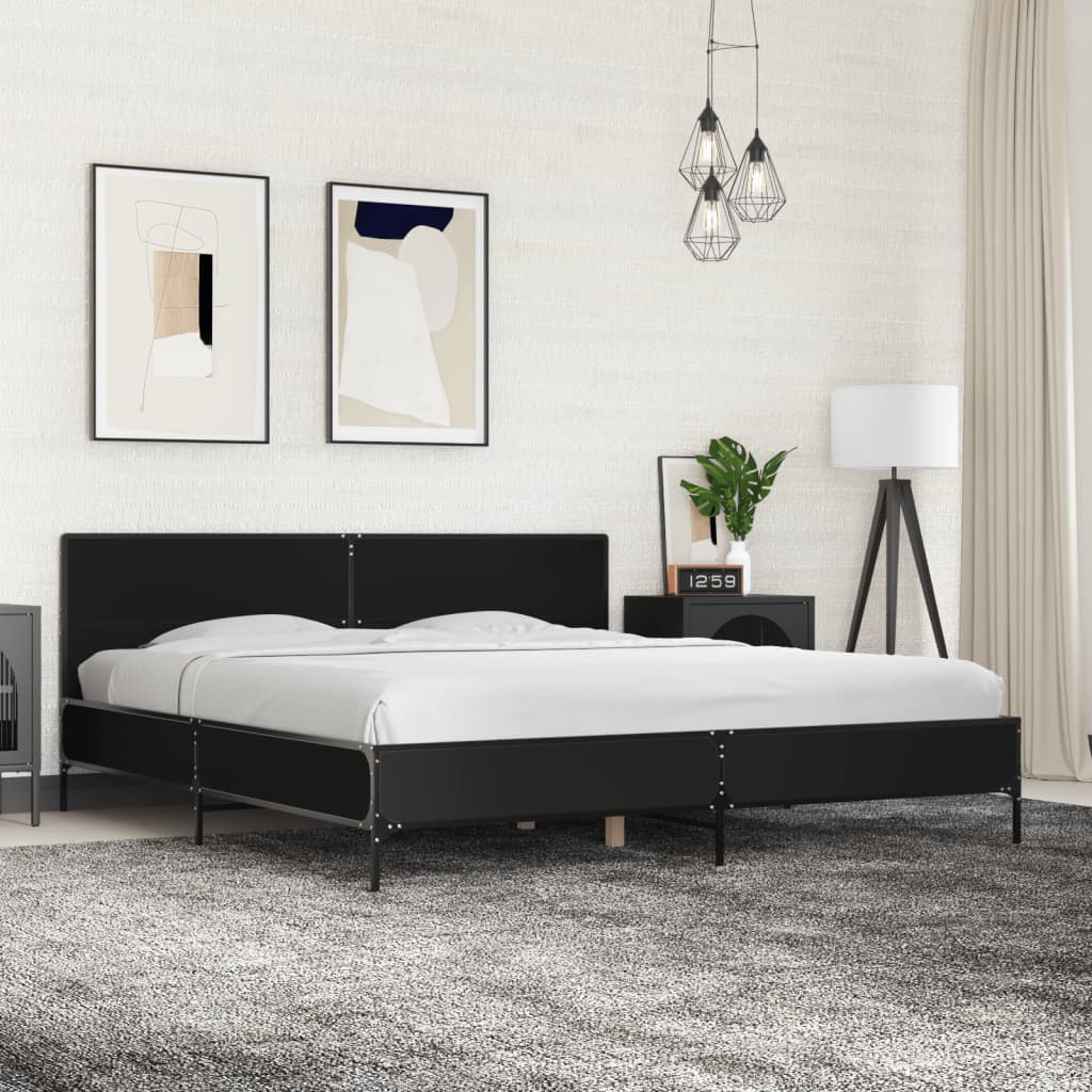 Bedframe Black 180x200cm Super King