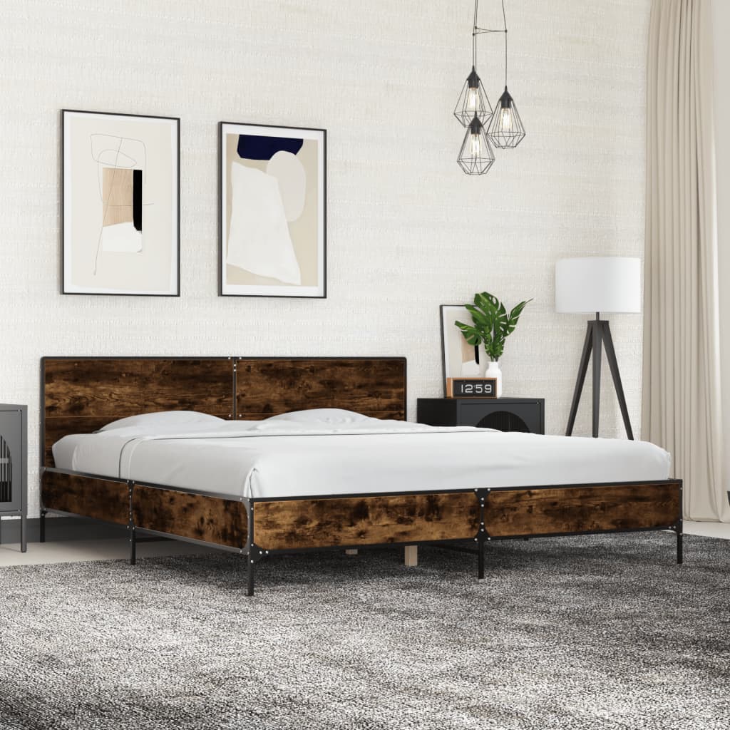 Bedframe Smoked Oak 200x200cm