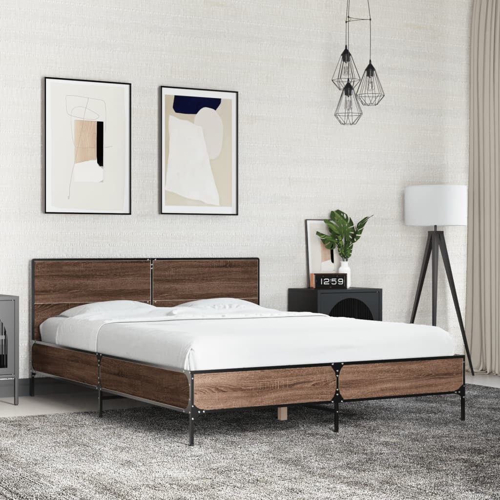 Bedframe Brown Oak 120x190cm Small Double