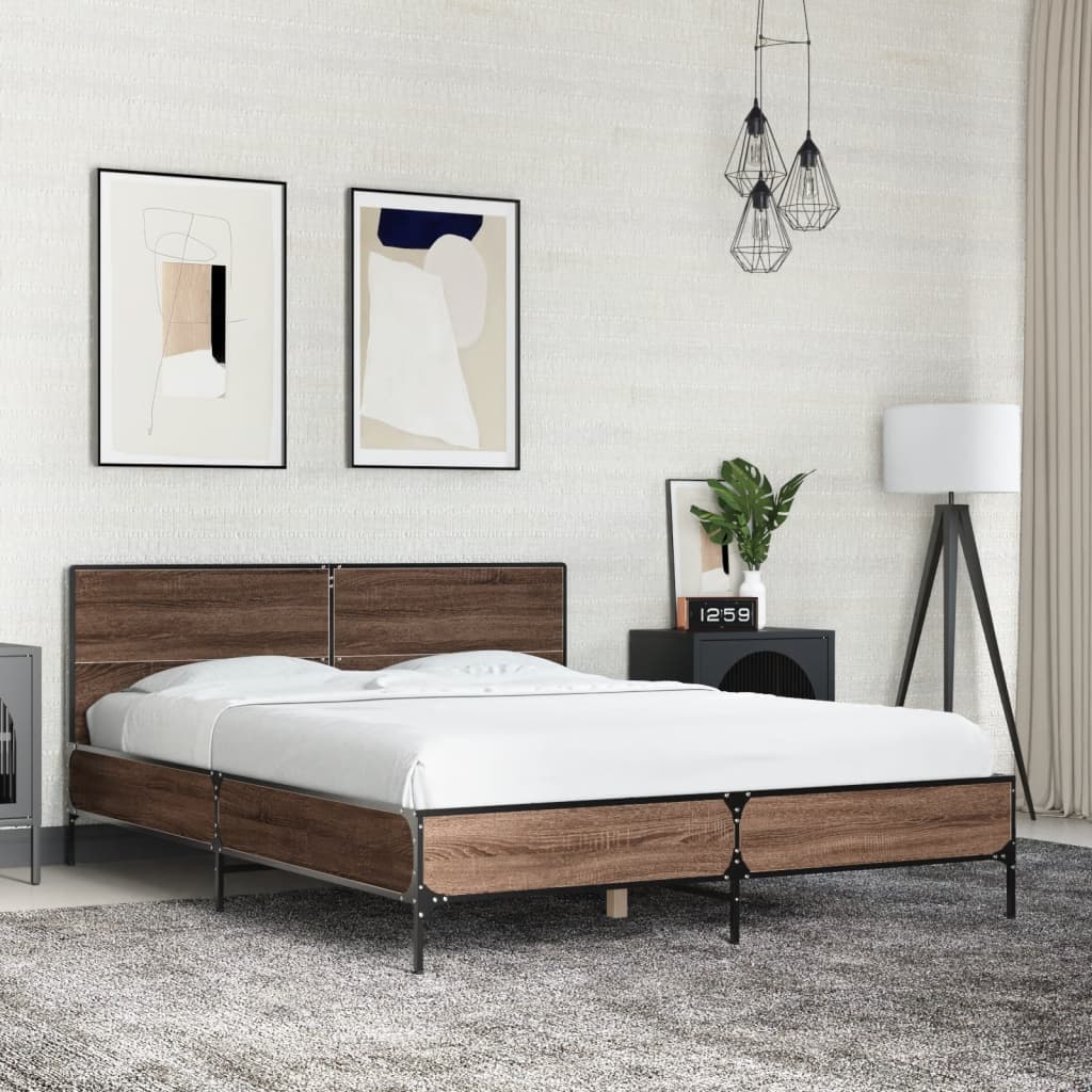 Bedframe Brown Oak 135x190cm Double