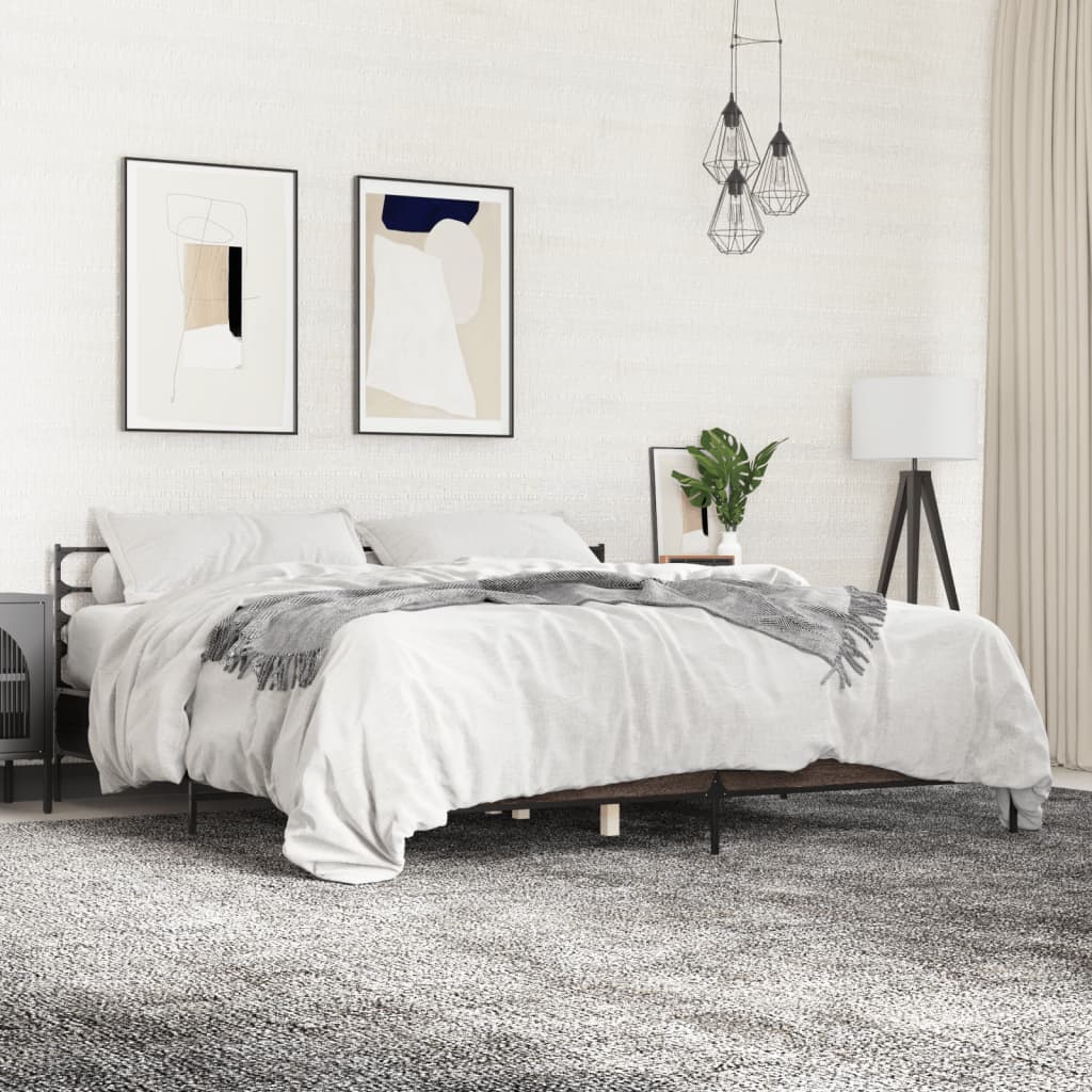 Bedframe Brown Oak 180x200cm Super King