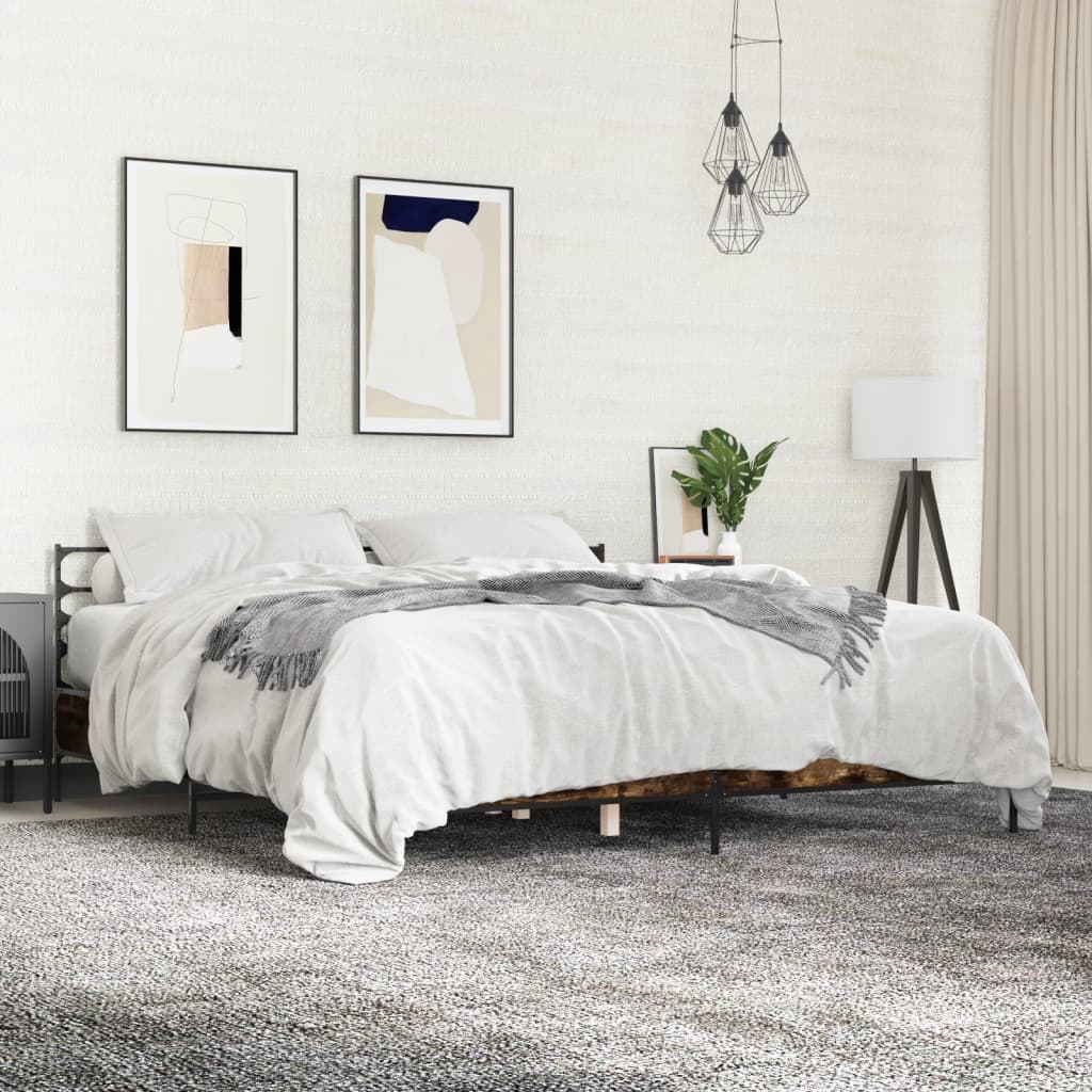 Bedframe Smoked Oak 200x200cm