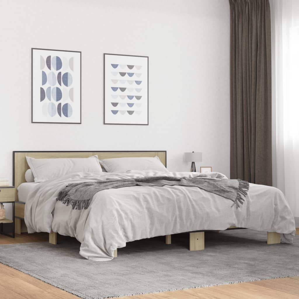 Bedframe Sonoma Oak 200x200cm