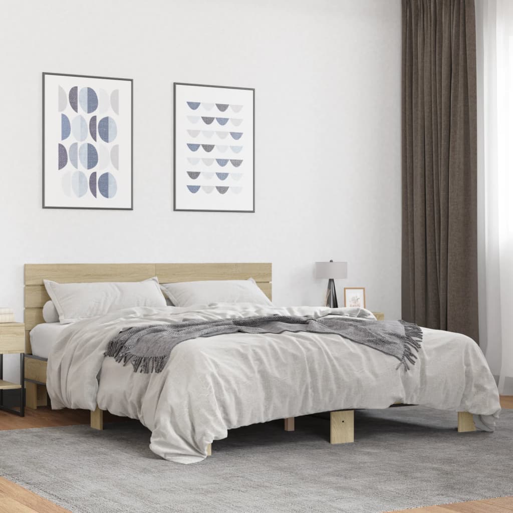 Bedframe Sonoma Oak 150x200cm King Size