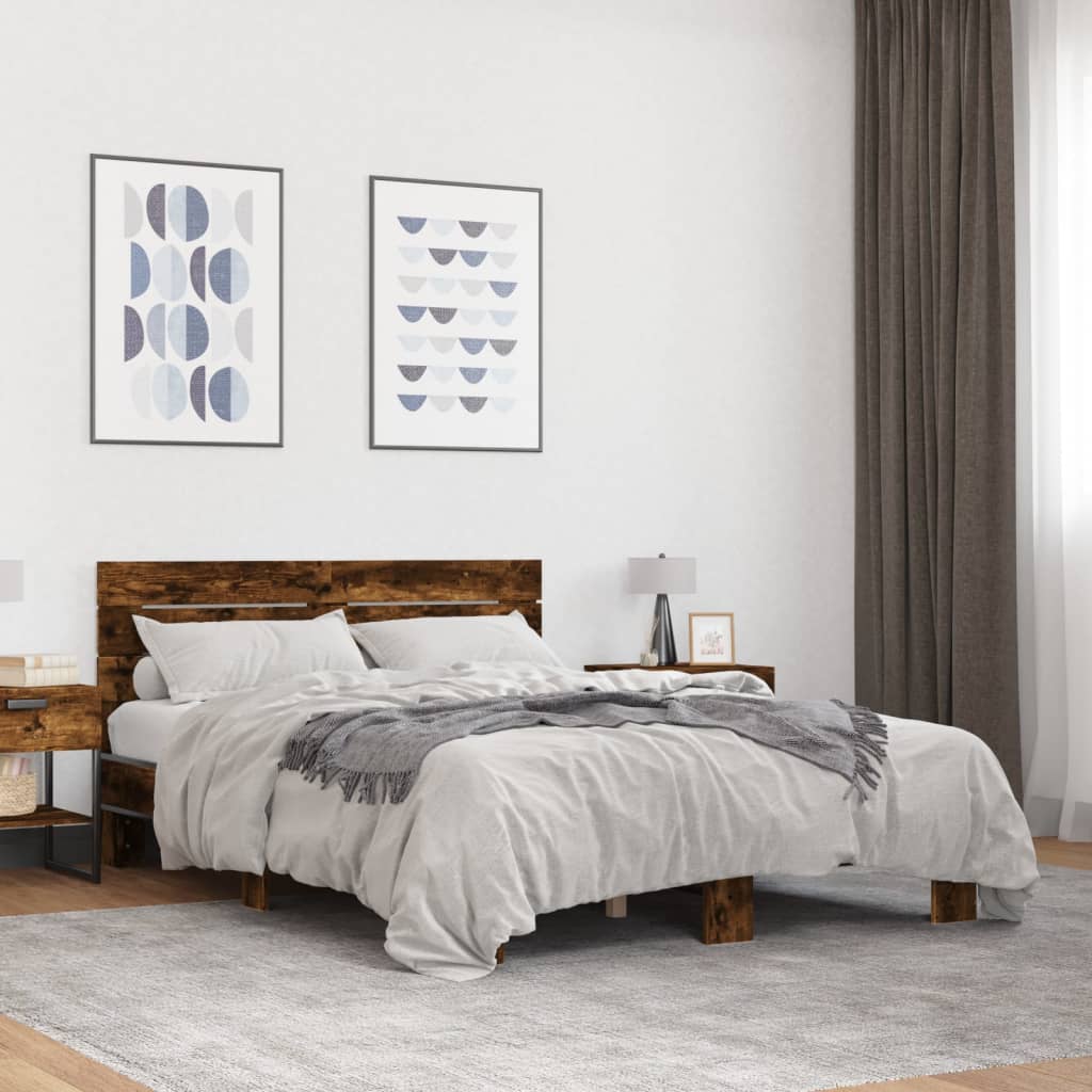 Bedframe Smoked Oak 140x200cm