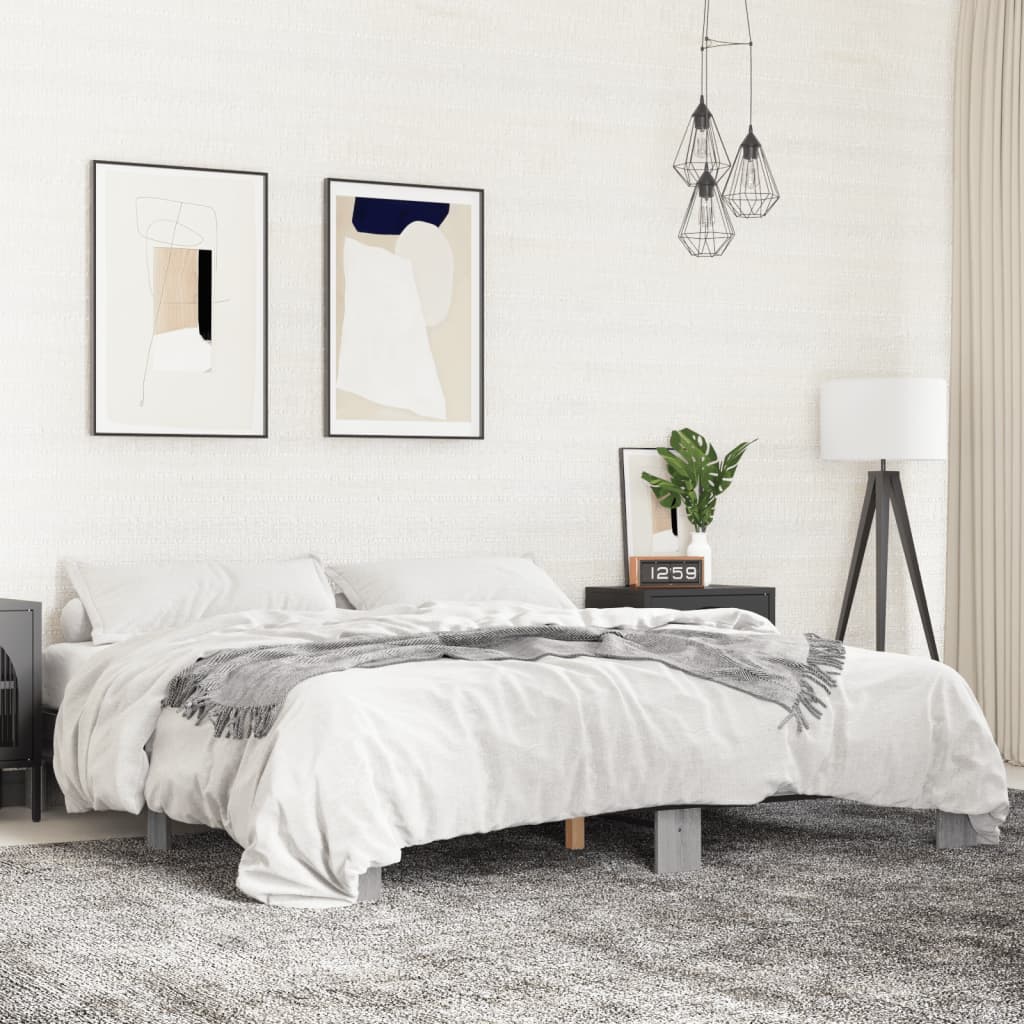 Bedframe Grey Sonoma 200x200cm