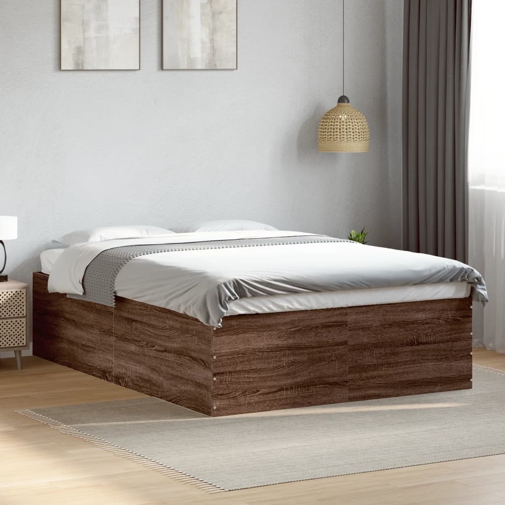 Bedframe Brown Oak 135x190cm Double