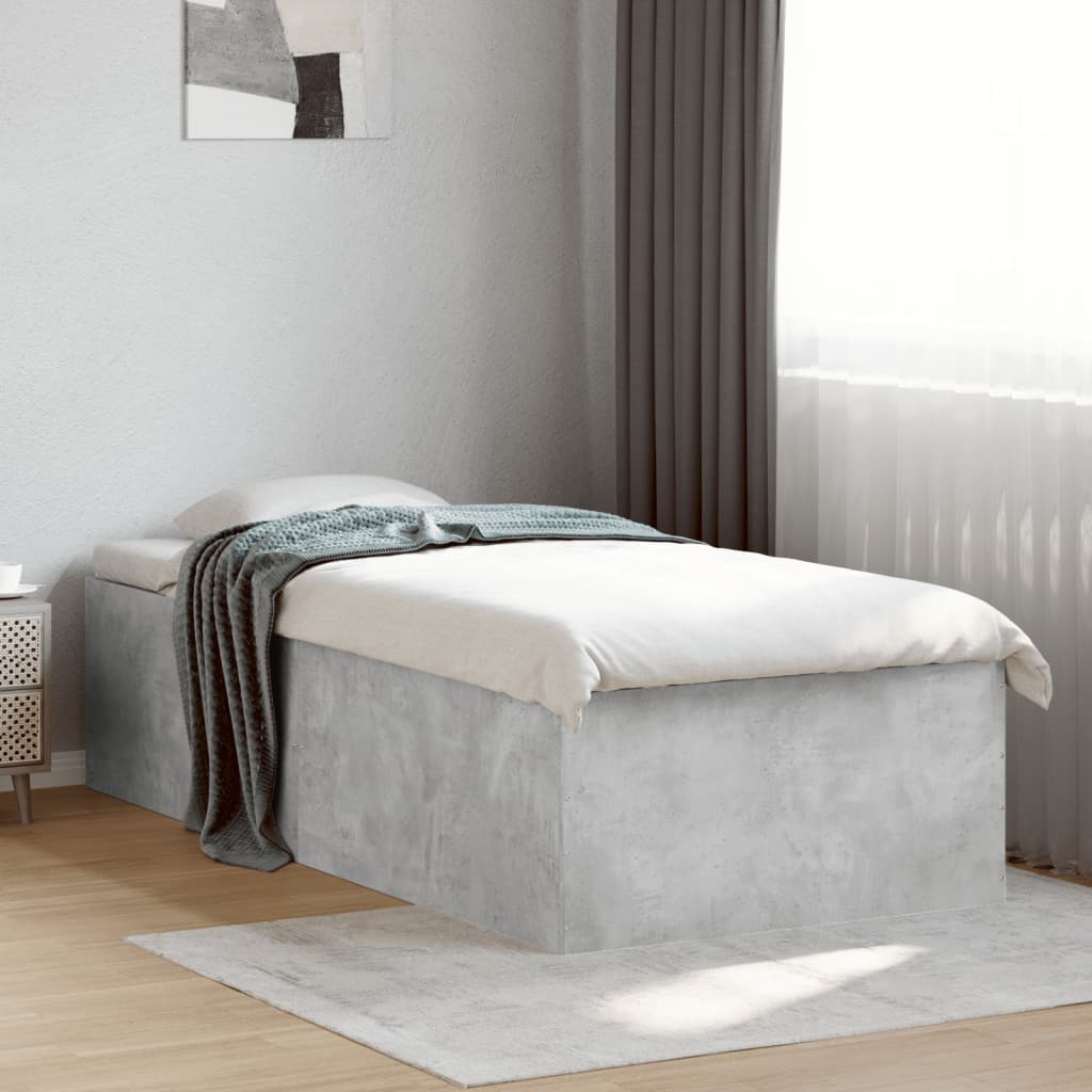 Bedframe Concrete Grey 100x200cm