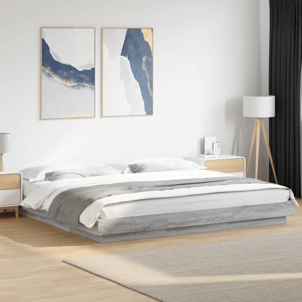 Bedframe Grey Sonoma 180x200cm Super King