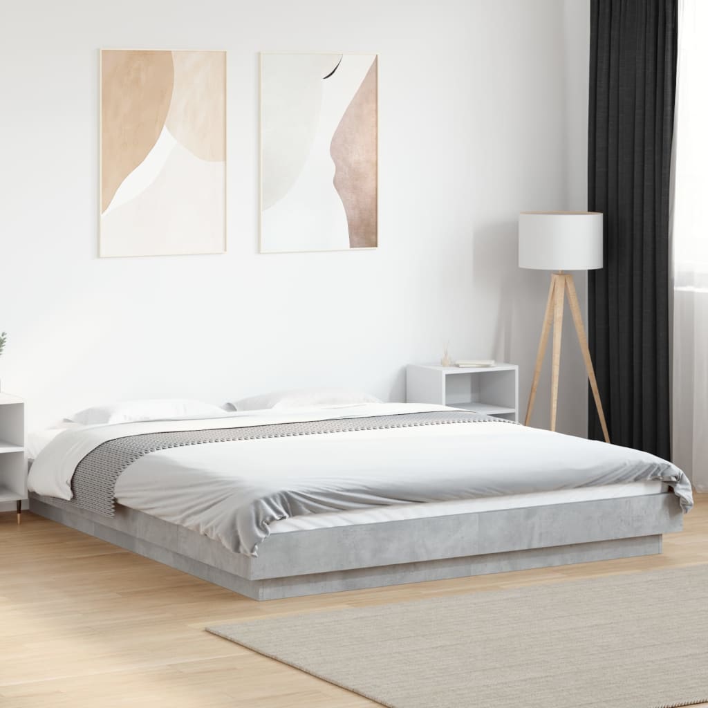 Bedframe Concrete Grey 150x200cm King Size
