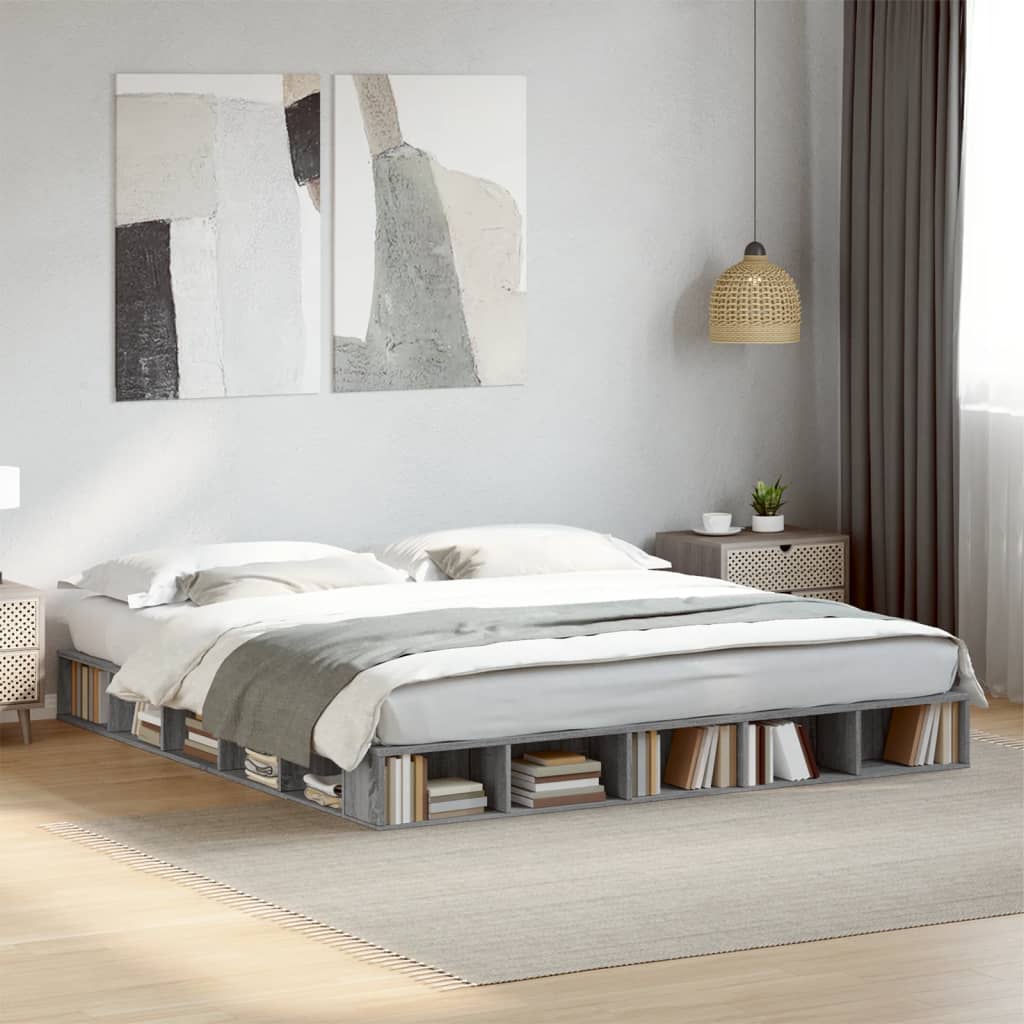 Bedframe Grey Sonoma 180x200cm Super King
