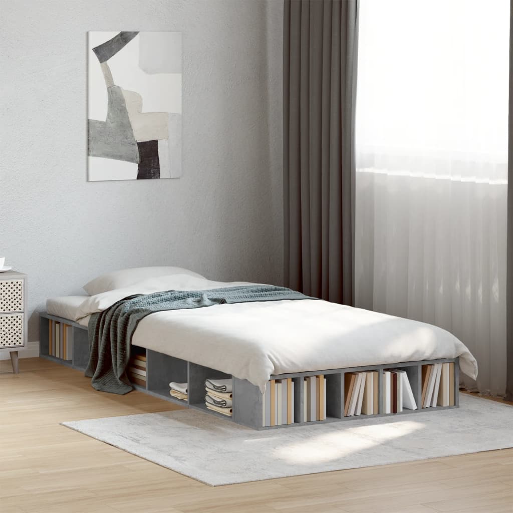 Bedframe Concrete Grey 100x200cm