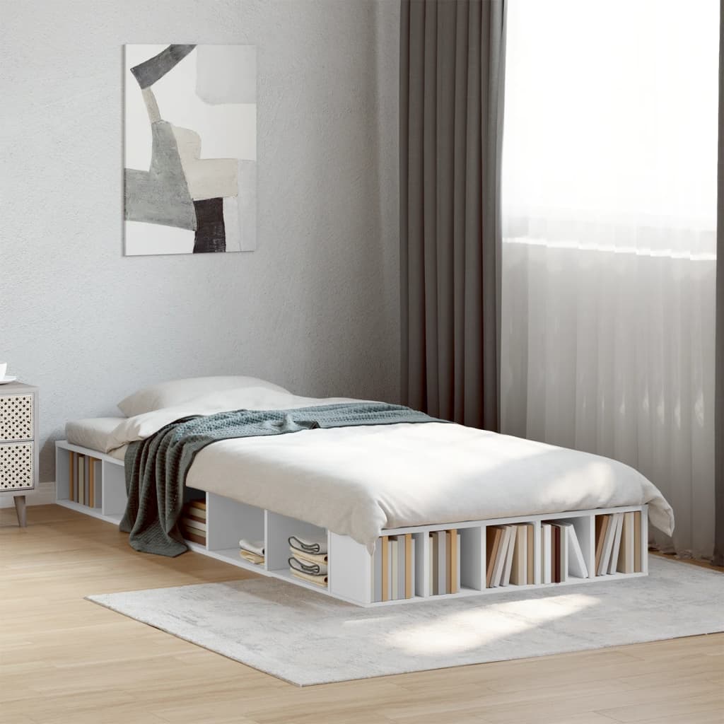 Bedframe White 90x190cm Single