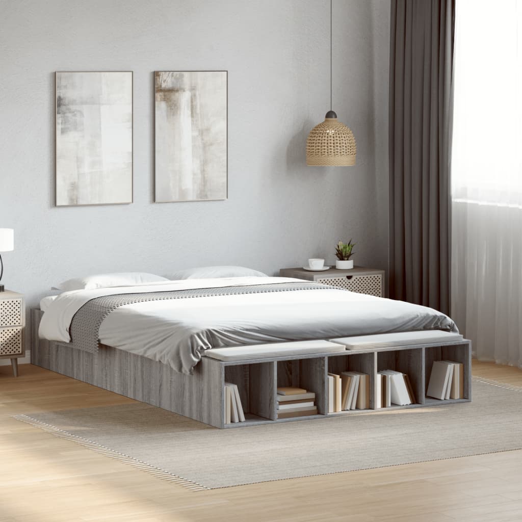Bedframe Grey Sonoma 135x190cm Double