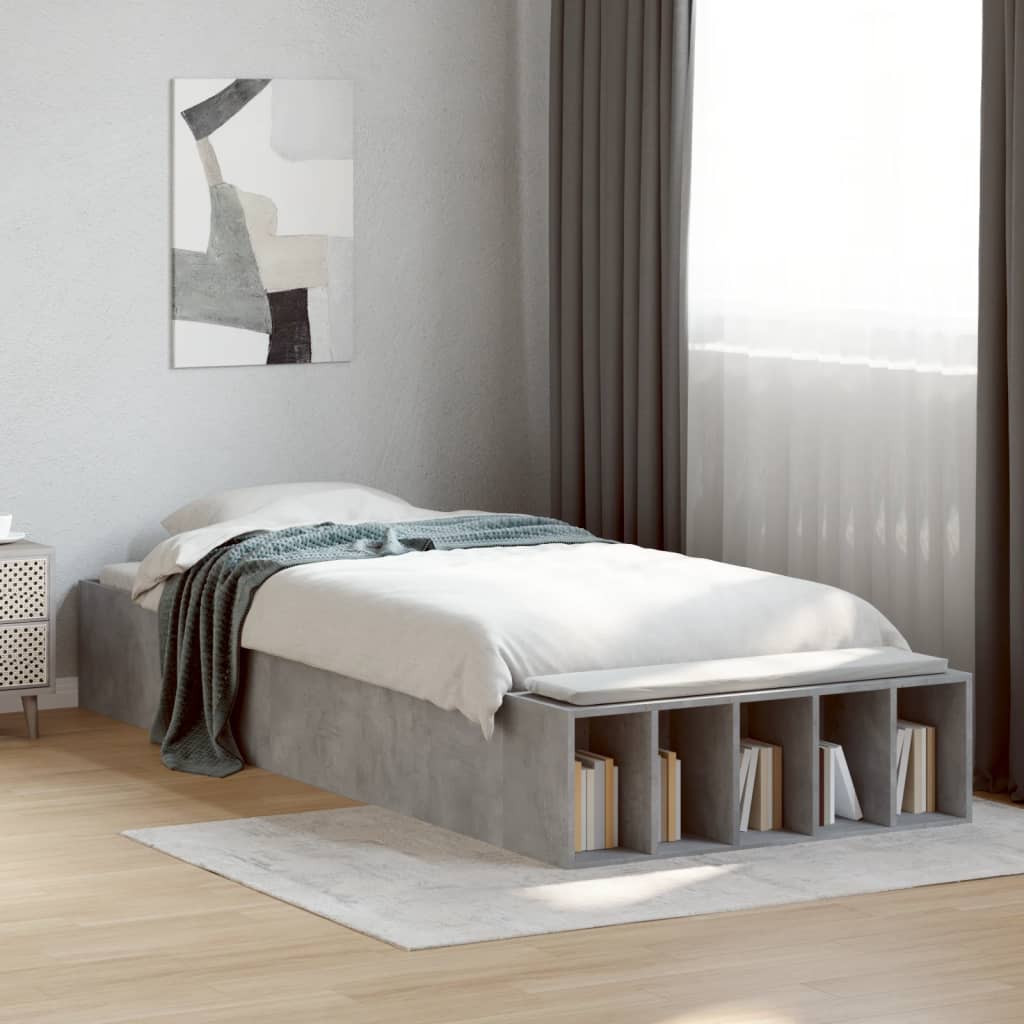 Bedframe Concrete Grey 100x200cm