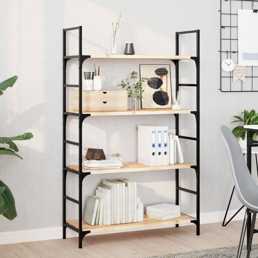 Floating Shelves 4 Pieces 100x30x2 cm Untreated Solid Wood Acacia