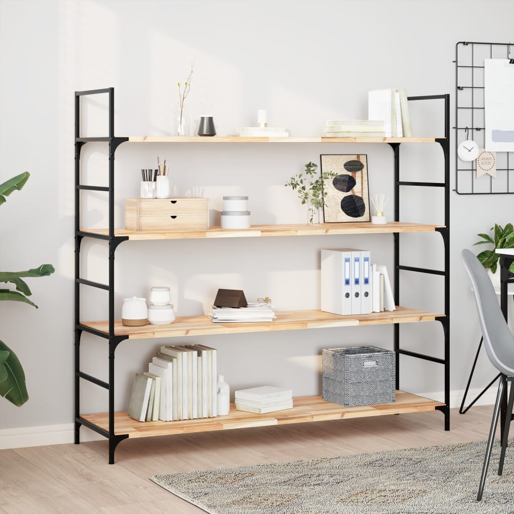 Floating Shelves 4 Pieces 120x40x2 cm Untreated Solid Wood Acacia