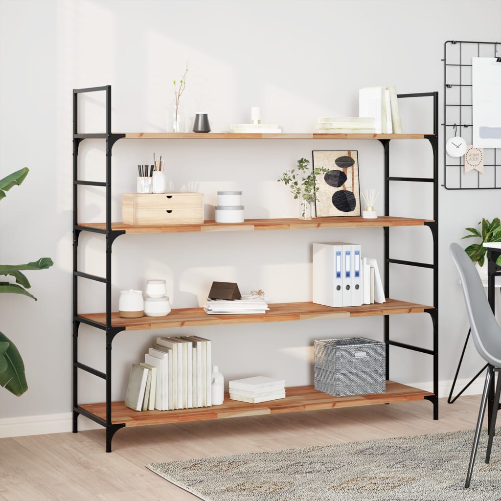 Floating Shelves 4 Pieces 120x40x2 cm Oil Finished Solid Wood Acacia