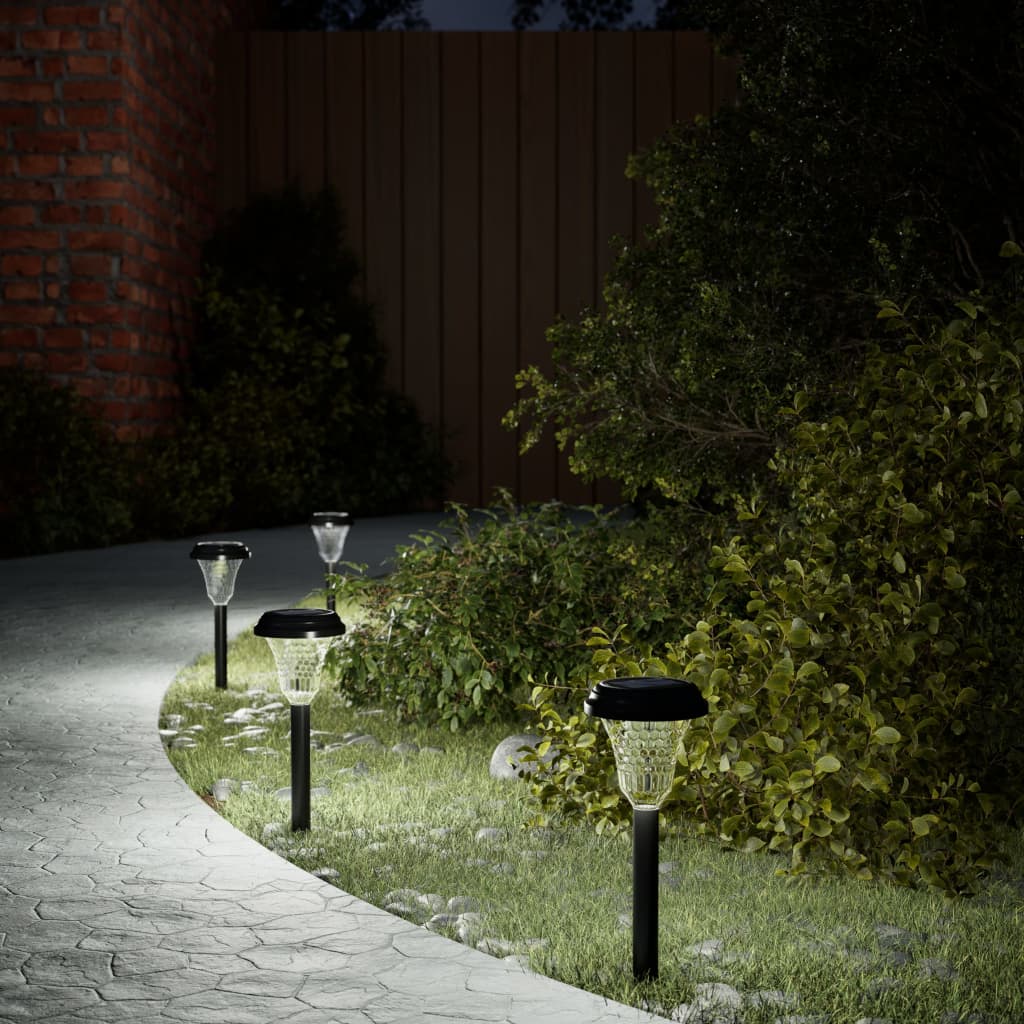 OSWOD Solar Pathway Lights with Ground Spikes 12 pcs - White