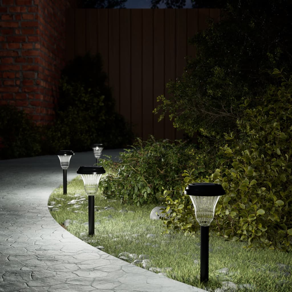 OSWOD Solar Pathway Lights with Ground Spikes 12 pcs - White