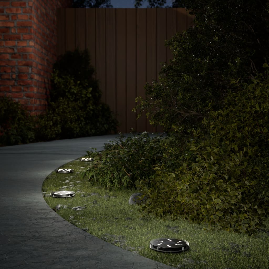 OSWOD Solar Ground Lights with Ground Spikes Outdoor 12 pcs Warm - White