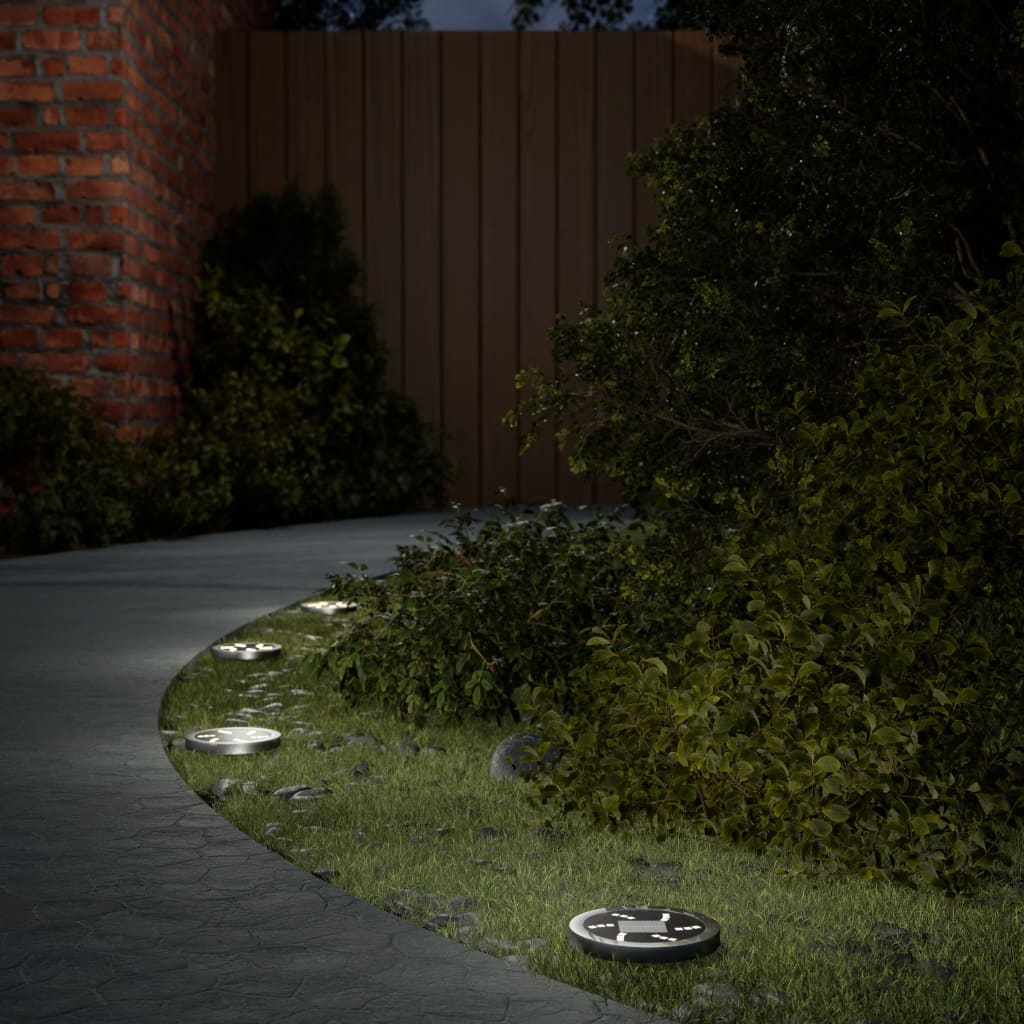 OSWOD Solar Ground Lights with Ground Spikes Outdoor 4 pcs Warm - White