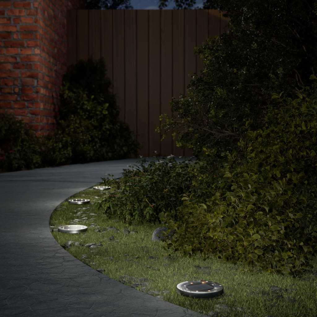 OSWOD Solar Ground Lights with Ground Spikes Outdoor 12 pcs Warm - White