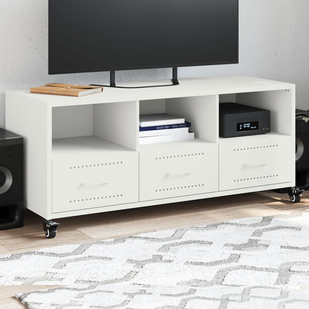 TV Cabinet White 100.5x39x43.5 cm Steel
