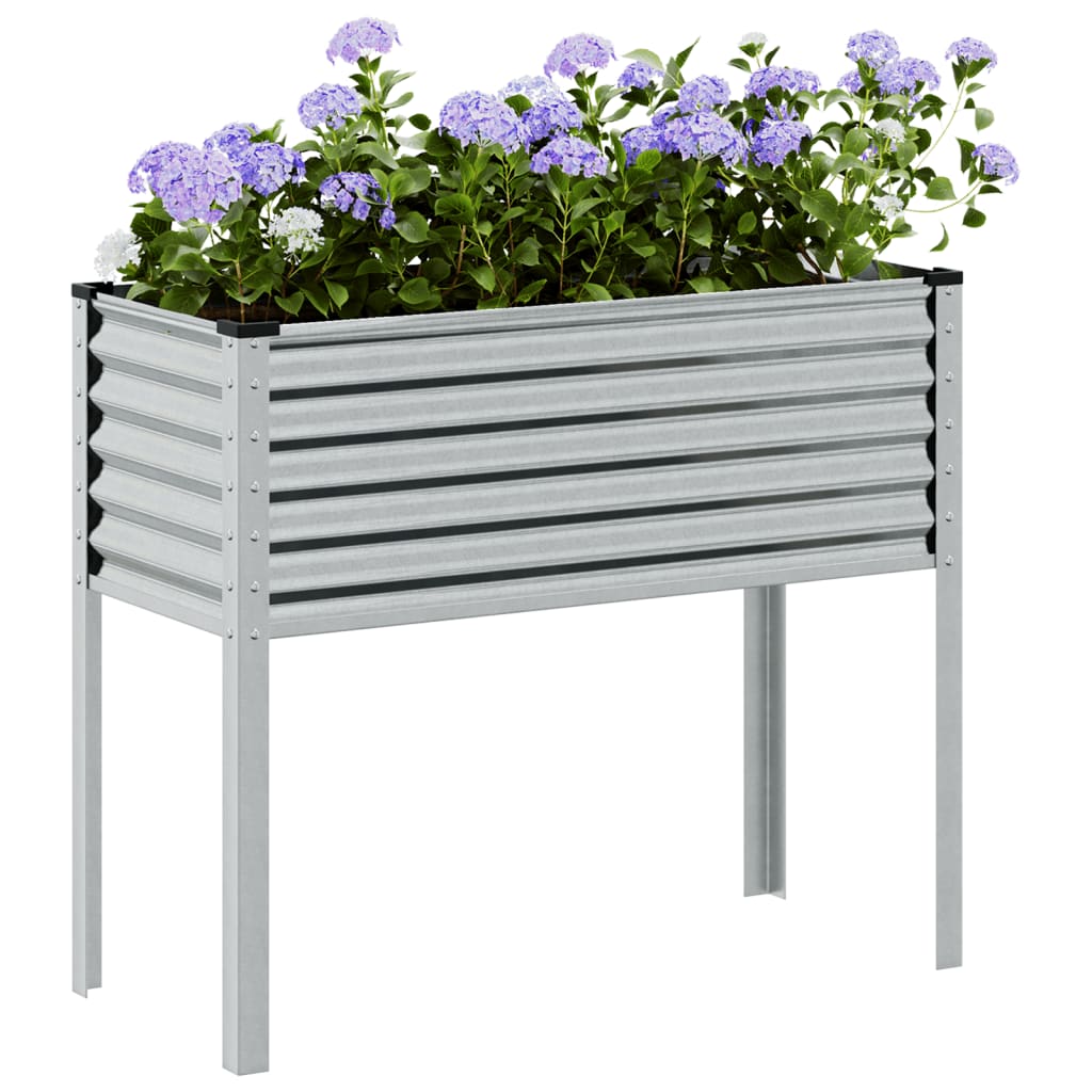 Garden Planter 100x41x90 cm Galvanised Steel