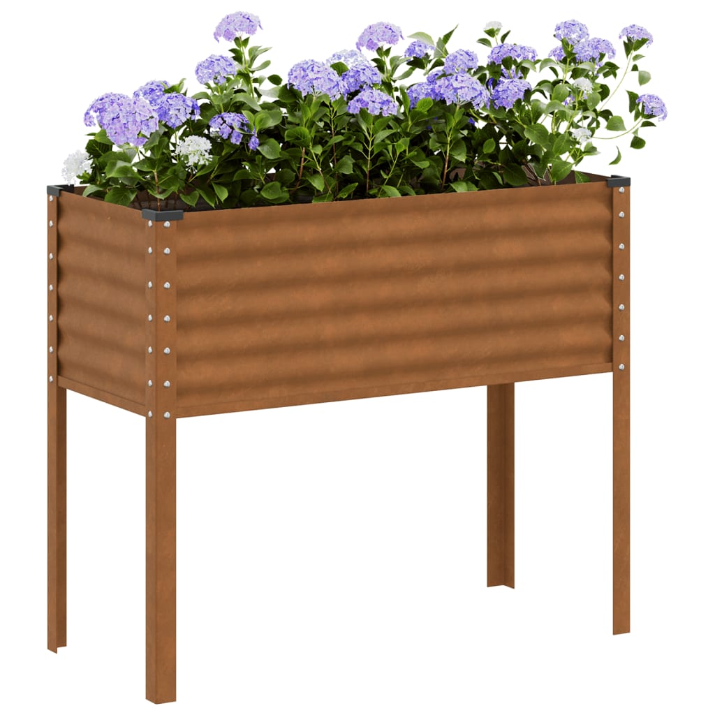 Garden Planter 100x41x90 cm Weathering Steel
