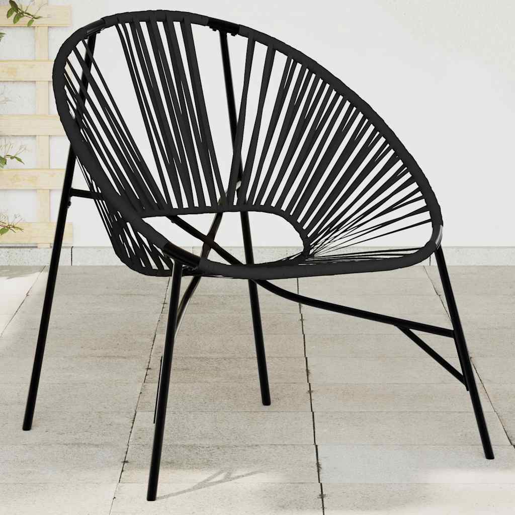 NAVALE Garden Egg Chair Poly Rattan - Black