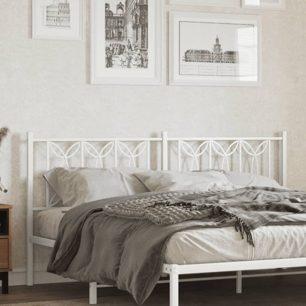Metal Headboard White 180 cm