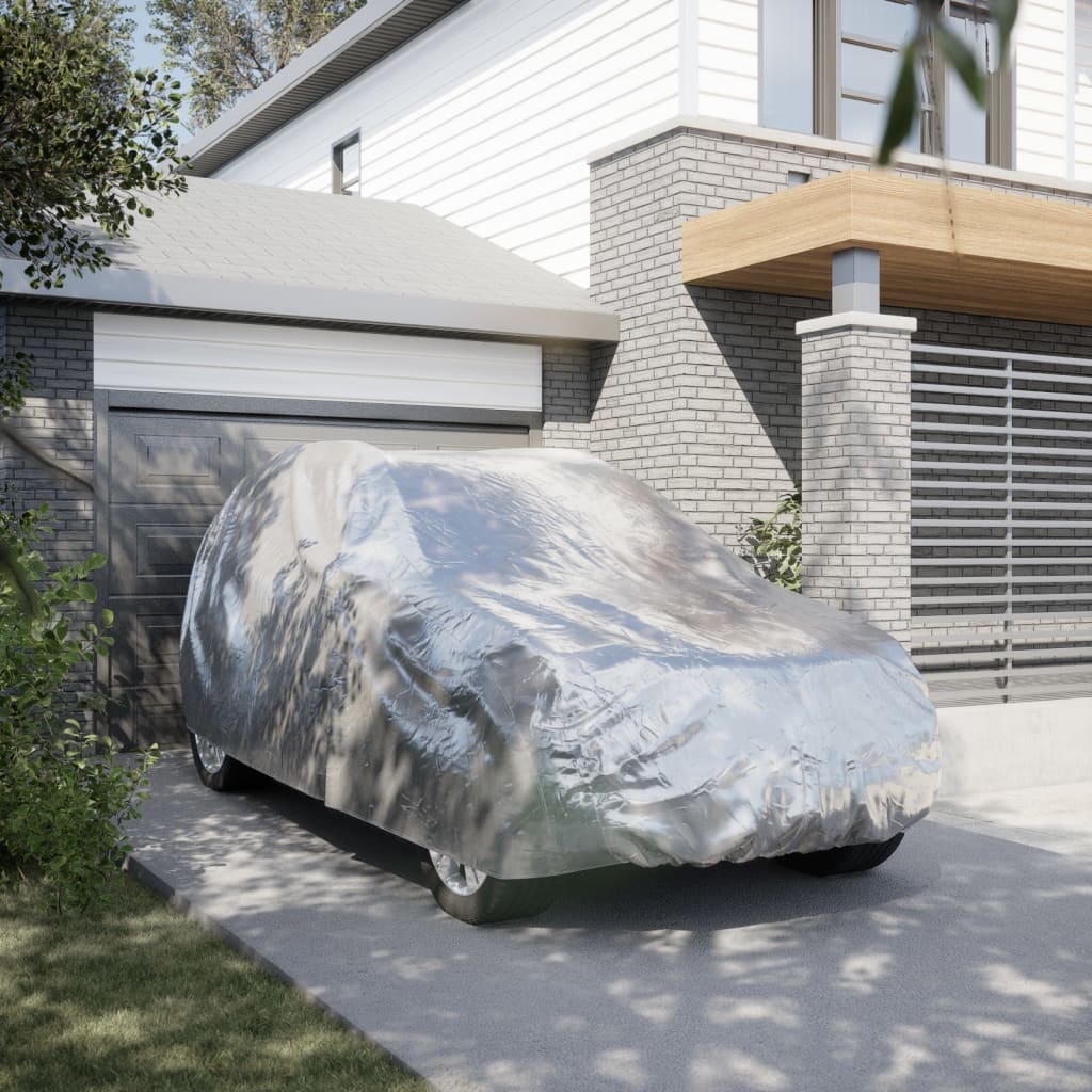 Car Cover for SUV with Buckle Straps Full Silver L