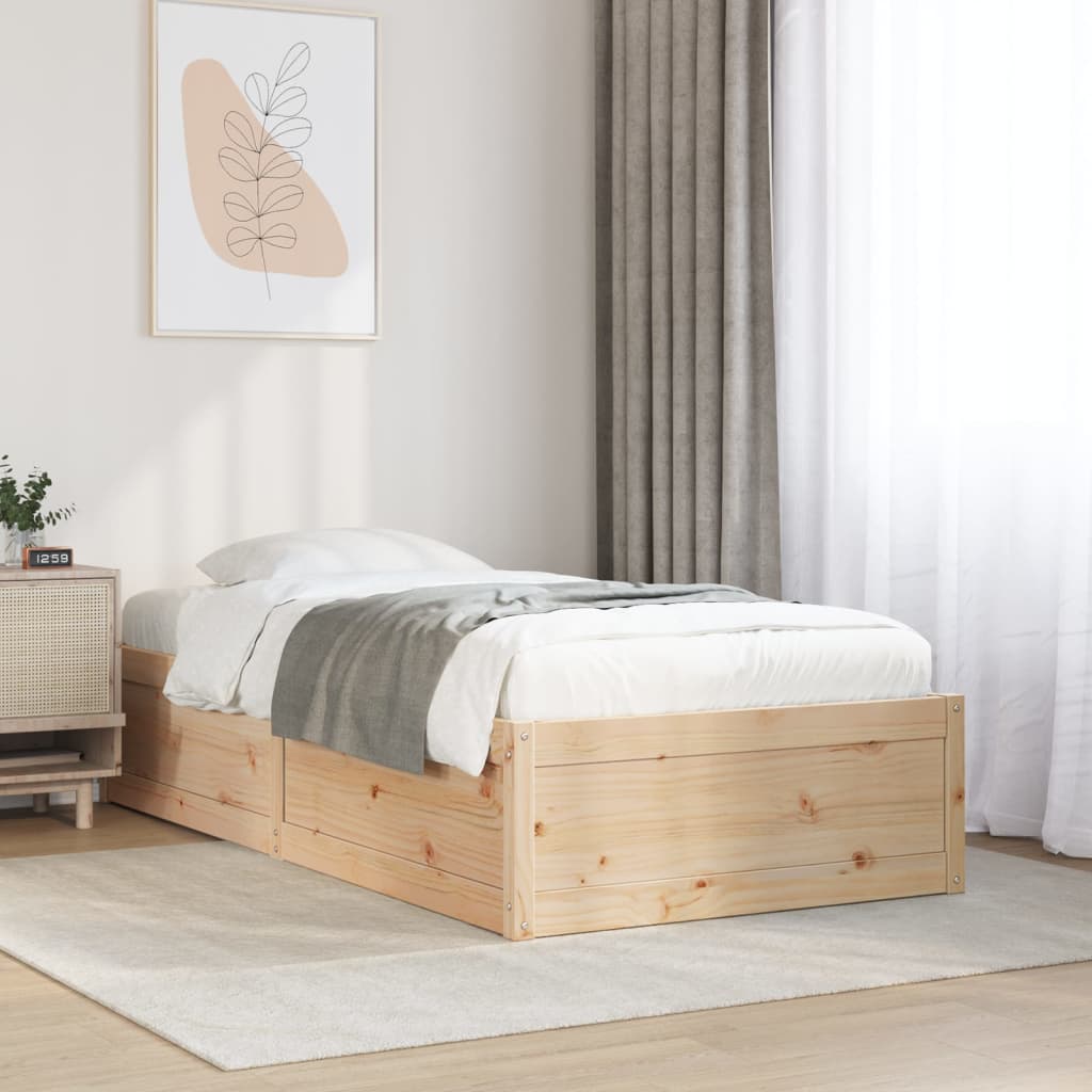 Bedframe 90x190cm Single Solid Wood Pine
