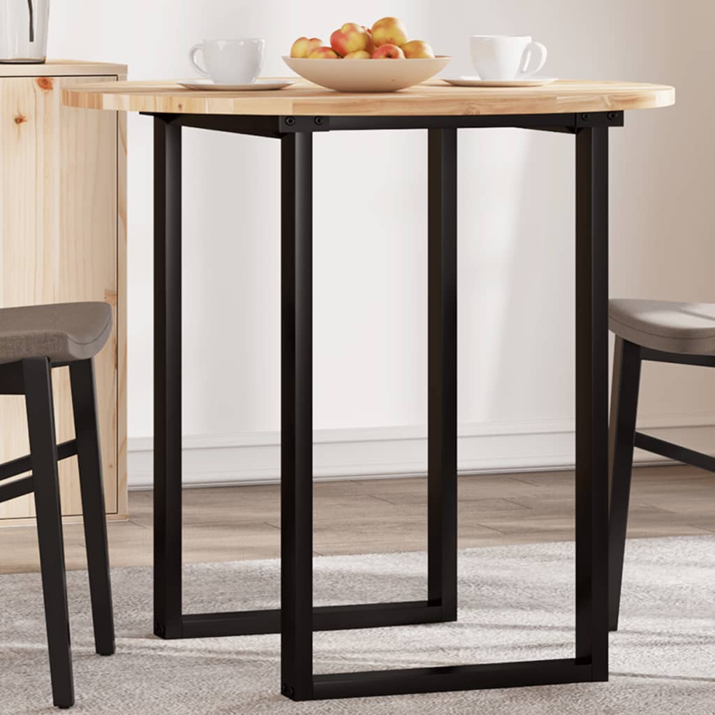 Table Top Round 80x2 cm Solid Wood Acacia