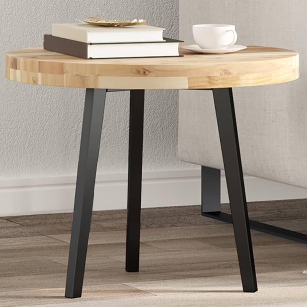 Table Top Round 50x4 cm Solid Wood Acacia