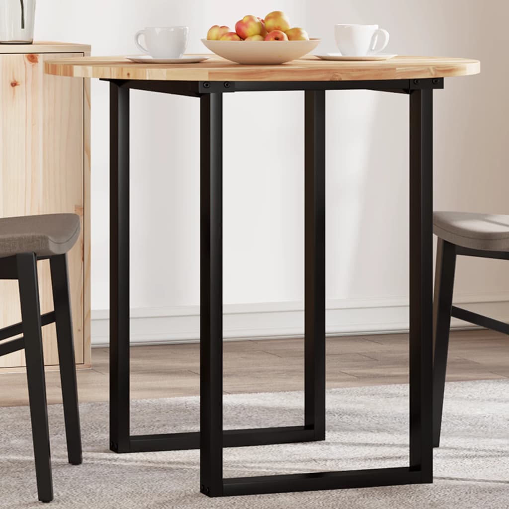 Table Top Round 80x2 cm Solid Wood Acacia