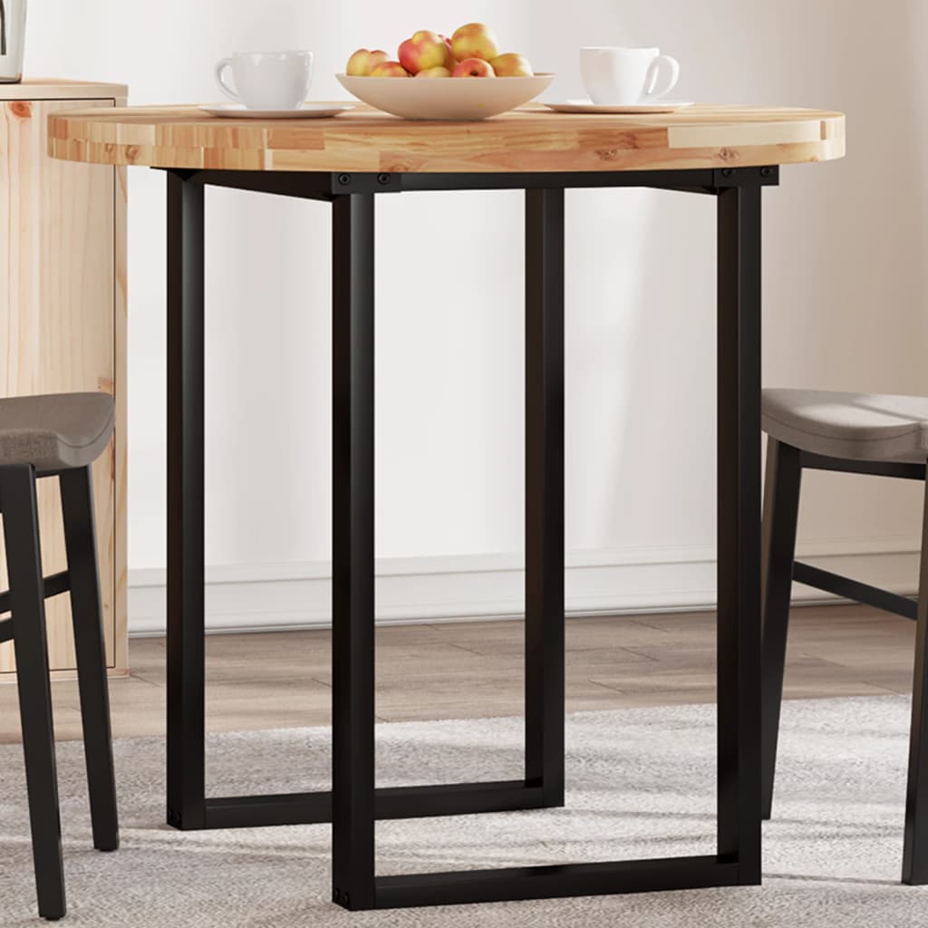 Table Top Round 80x4 cm Solid Wood Acacia