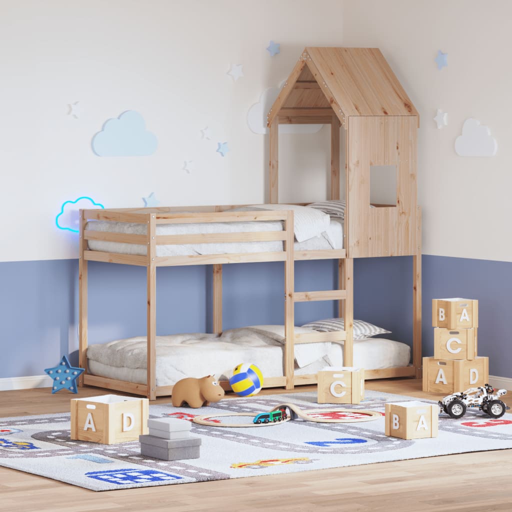 Bunkbed 80x200cm Solid Wood Pine